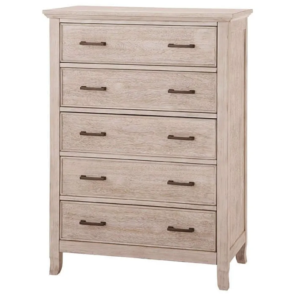 BOXED REMI 5 DRAWER CHEST -NATURAL- [2 BOXES]
