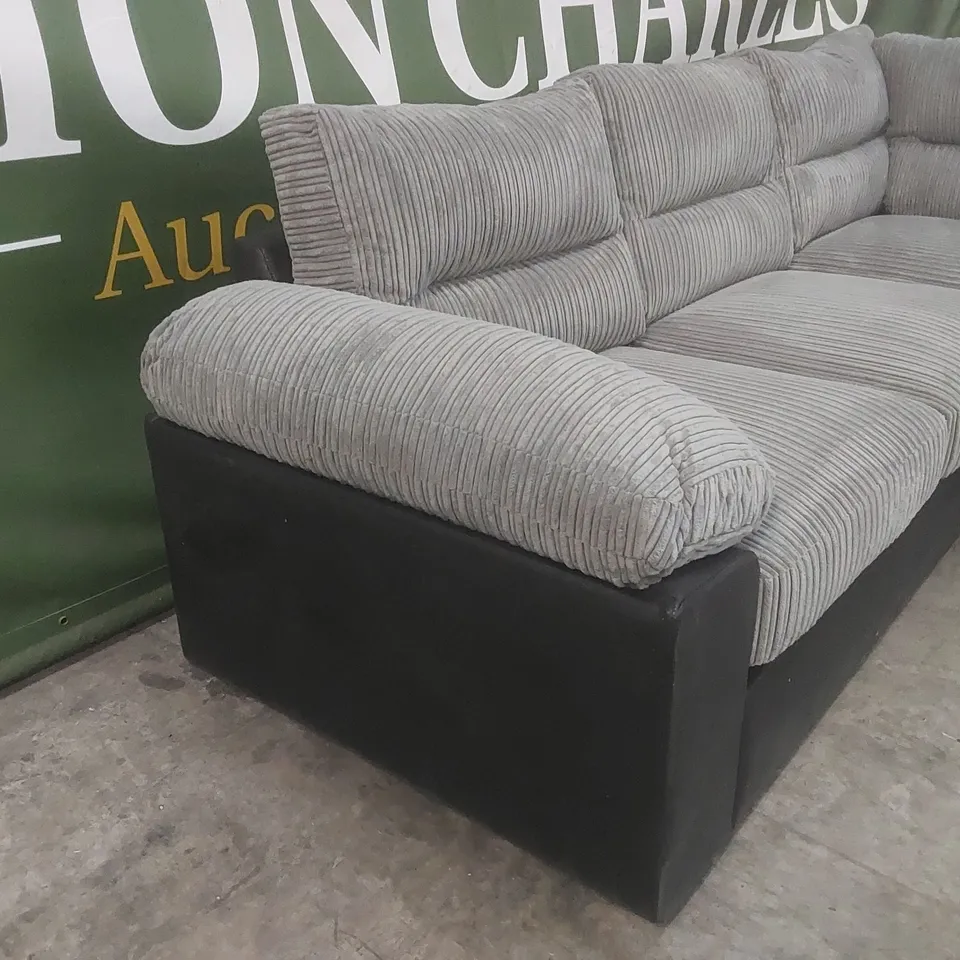 QUALITY DESIGNER ARMSTRONG CORNER GROUP SOFA - GREY