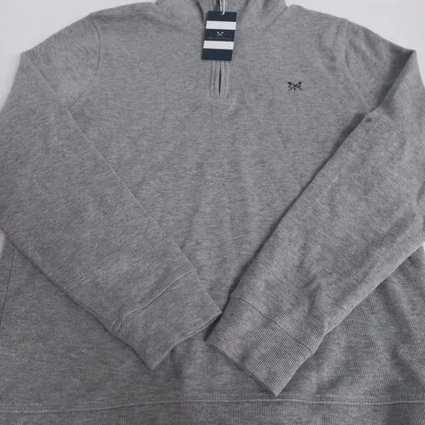 CREW CLOTHING COMPANY 1/4 ZIP JUMPER - SIZE L