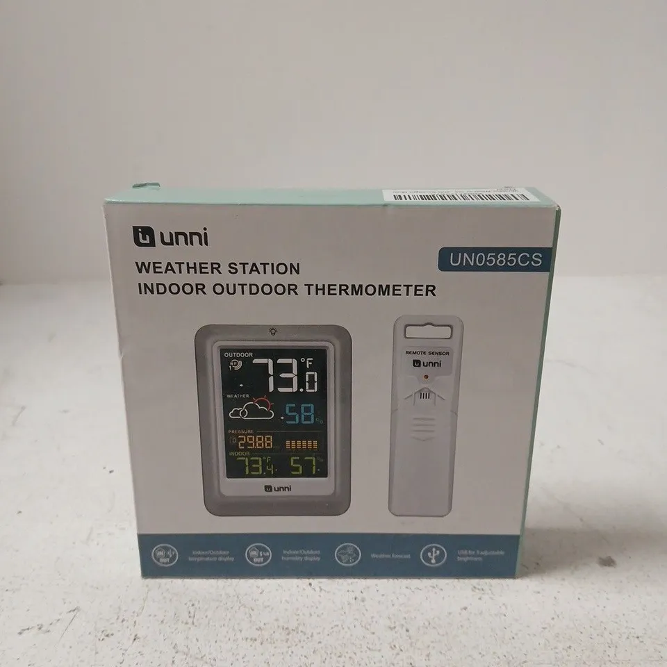 UNNI WEATHER STATION INDOOR/OUTDOOR THERMOMETER