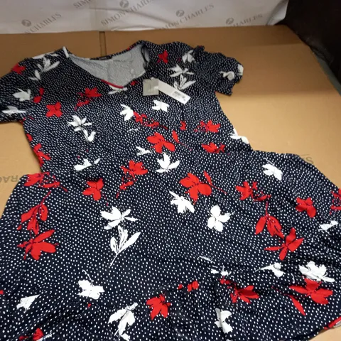 ROMAN NAVY SHORT SLEEVE DRESS - 18