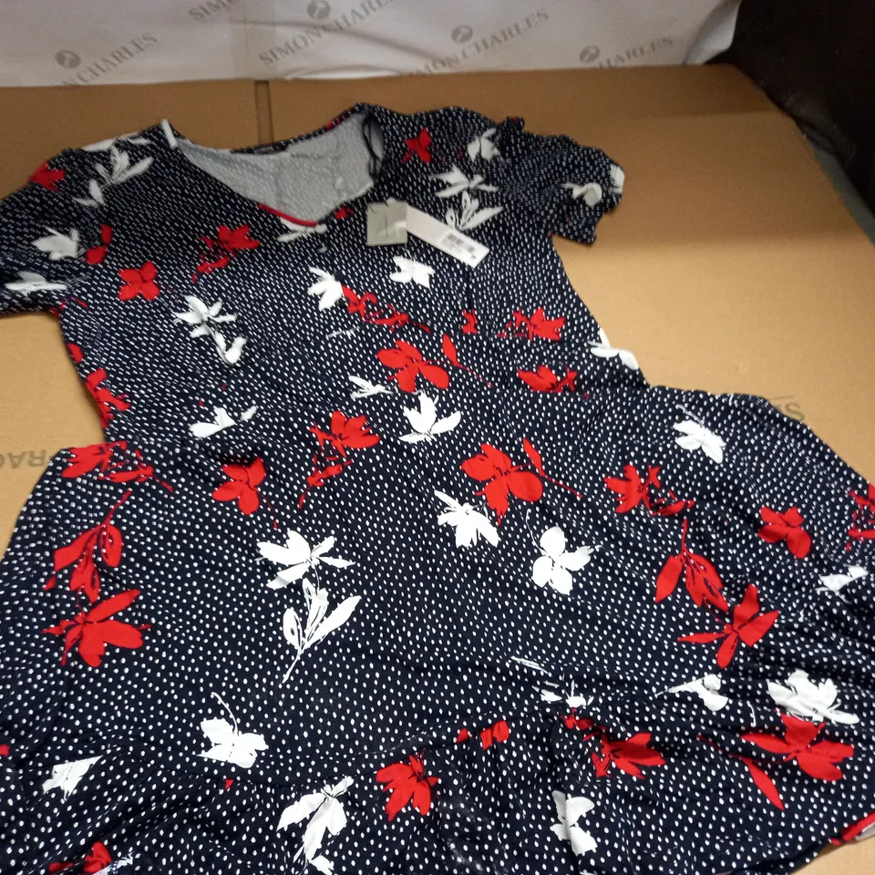 ROMAN NAVY SHORT SLEEVE DRESS - 18