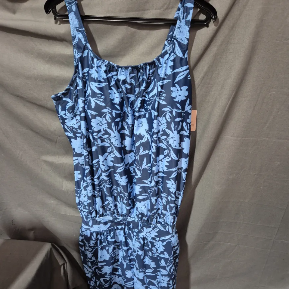 BLOOMCHIC BLUE FLORAL SLEEVELESS DRESS – UK 22-24