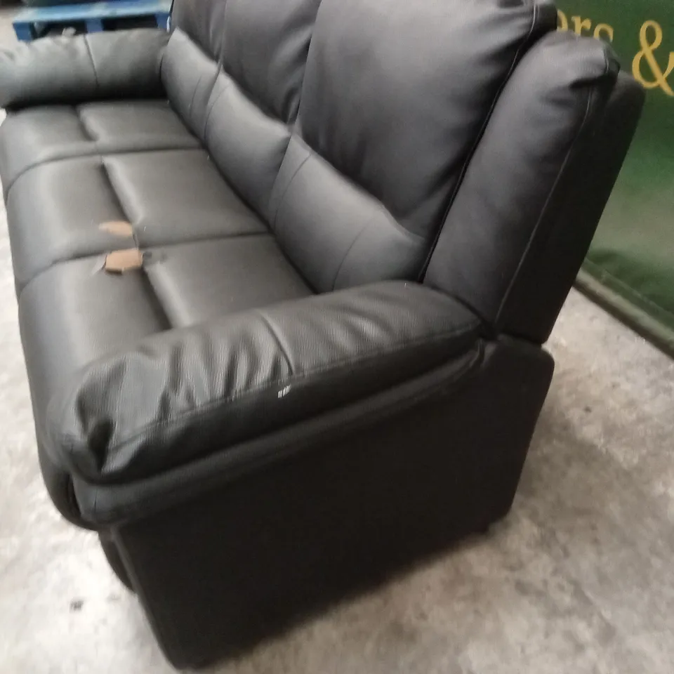 ALBION LUXURY FAUX LEATHER HIGH BACK 3 SEATER SOFA