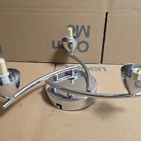 BOXED UNBRANDED BOLLA 3-LT SEMI FLUSH CEILING LIGHT