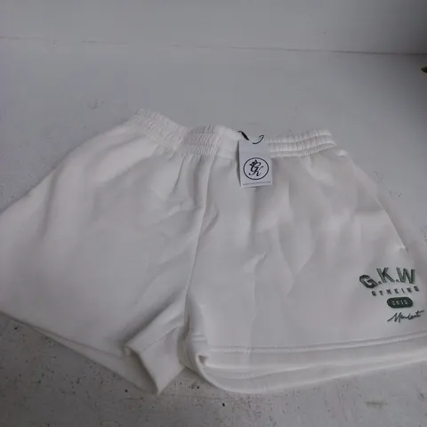 THE GYM KING WHITE SHORTS β UK 10