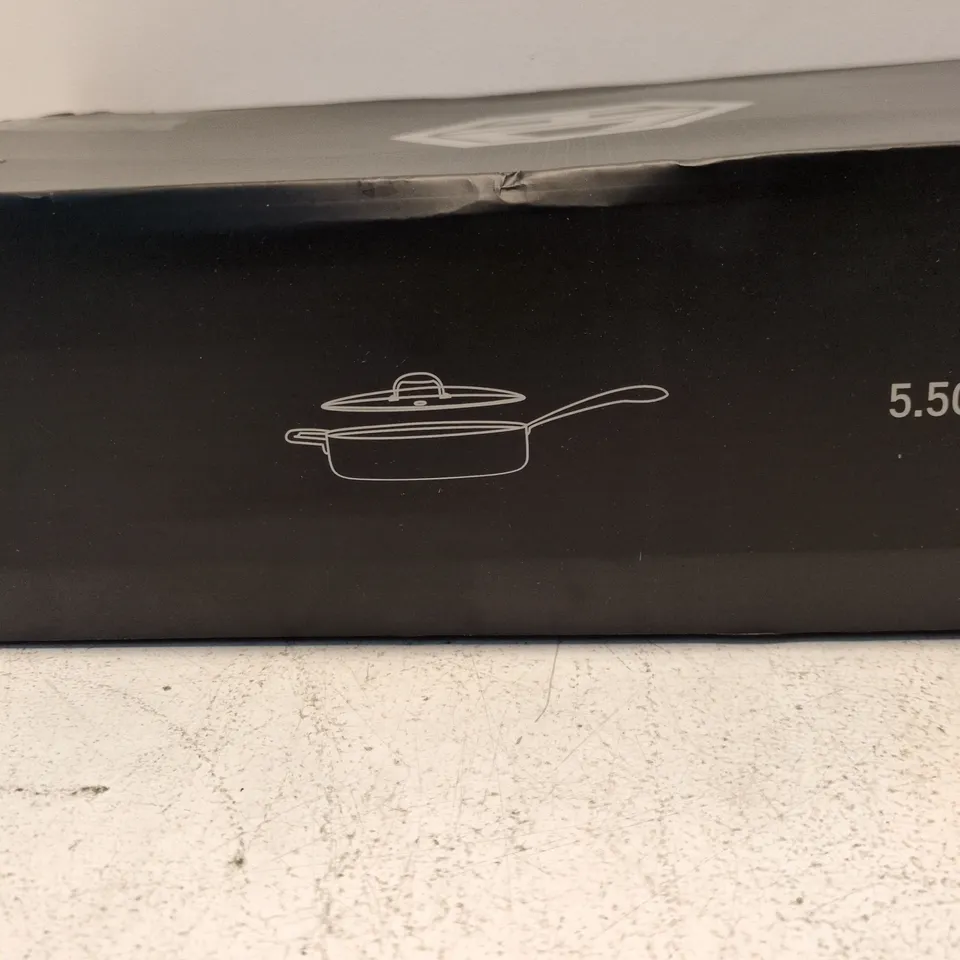 HEXCLAD 5.5 QT DEEP SAUTÉ PAN WITH LID – HYBRID COOKWARE