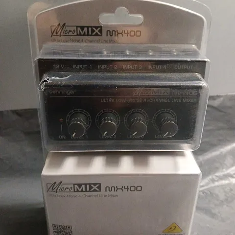 SEALED BEHRINGER MX400 MICROMIX ULTRA LOW-NOISE 4-CHANNEL MONO LINE MIXER