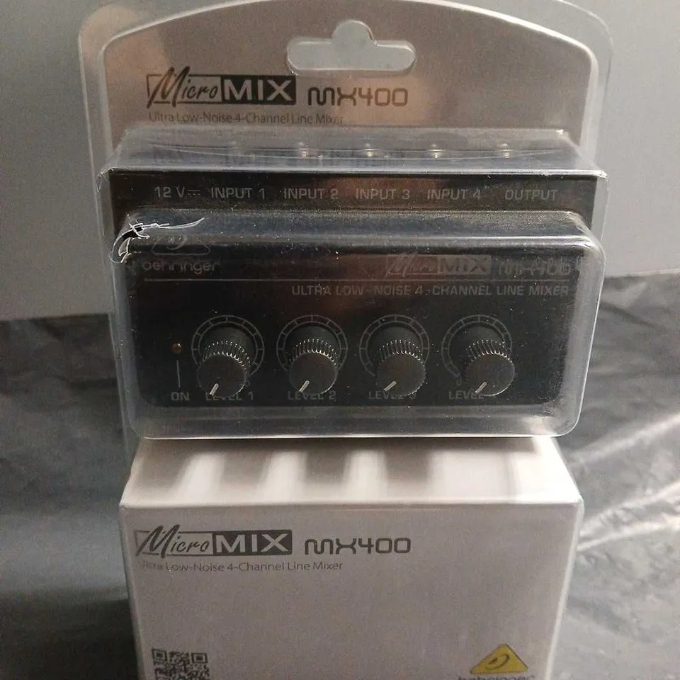 SEALED BEHRINGER MX400 MICROMIX ULTRA LOW-NOISE 4-CHANNEL MONO LINE MIXER