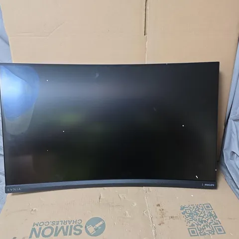 BOXED PHILIPS EVNIA 80CM CURVED MONITOR - DAMAGED SCREEN