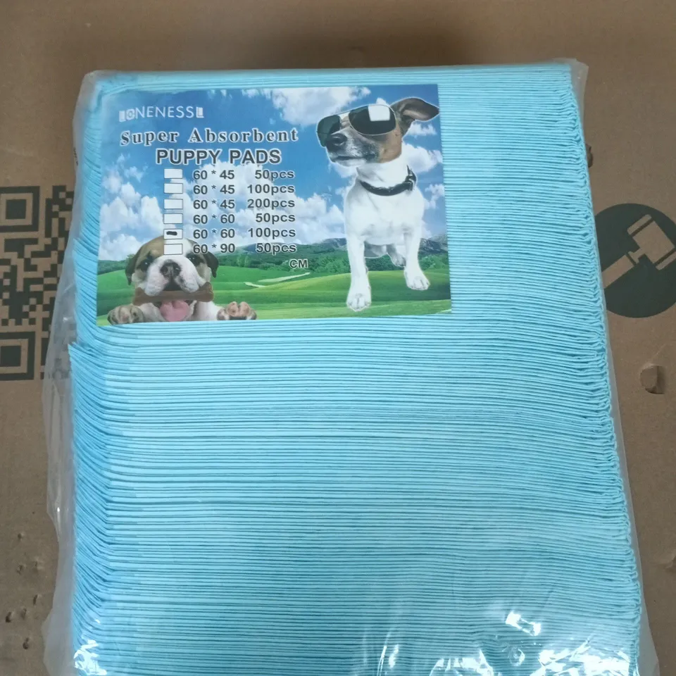 BLUE DISPOSABLE PUPPY TRAINING PADS - 100 PADS - 60X90CM