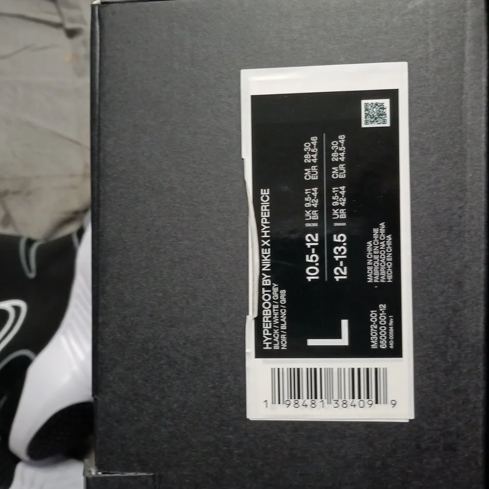 NIKE HYPERBOOT – BLACK/GREY HIGH-TOP SHOES (UK 10.5-12) 