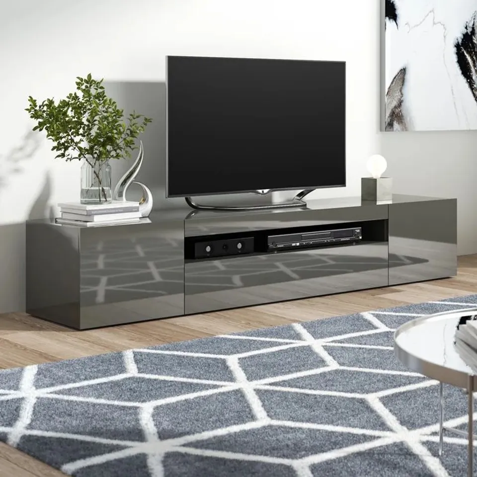 BOXED MARIELLE TV STAND FOR TVS UP TO 88" ANTHRACITE 