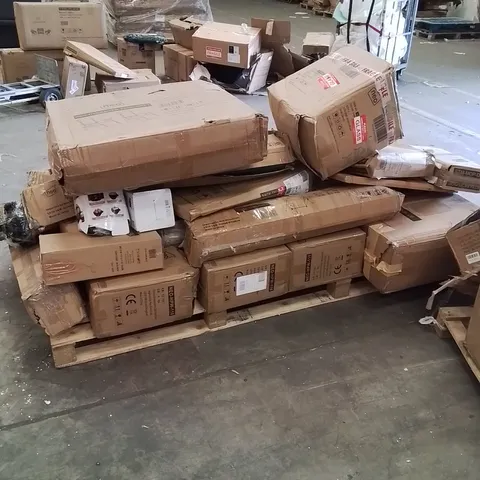 PALLET OF ASSORTED HOUSEHOLD GOODS AND PRODUCTS TO INCLUDE; GARDEN TENTS, SACK TRUCK SUITCASE