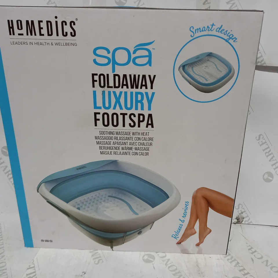 BOX OF 4 HOMEDICS FOLDAWAY LUXURY FOOTSPAS
