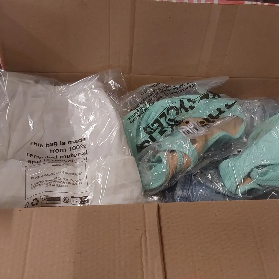 PALLET CONTAINING A LARGE QUANTITY OF BRAND NEW ASSORTED PRODUCTS INCLUDING: JEANS, SUIT TROUSERS, BIKINI BOTTOMS, T-SHIRTS, JUMPERS ECT