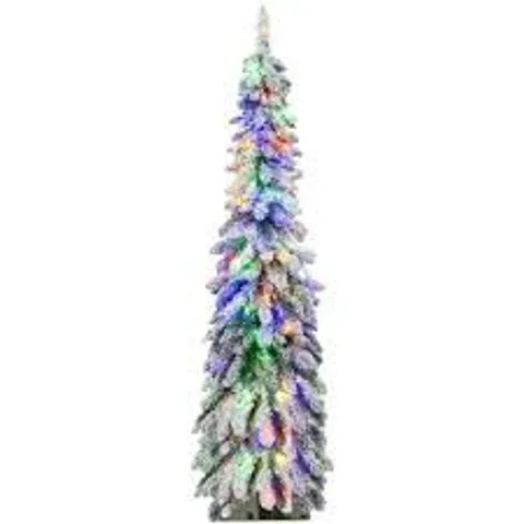 BOXED COSTWAY LED PRE-LIT SLIM PENCIL ARTIFICIAL CHRISTMAS TREE 5FT