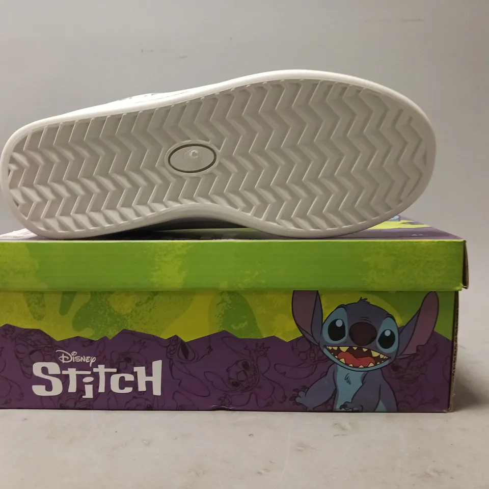 BOXED PAIR OF DISNEY STITCH SHOES IN WHITE EU SIZE 38