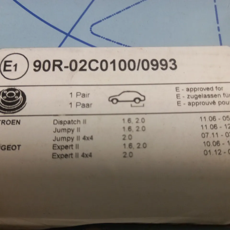 PAIR OF BLUE PRINT BRAKE DISCS