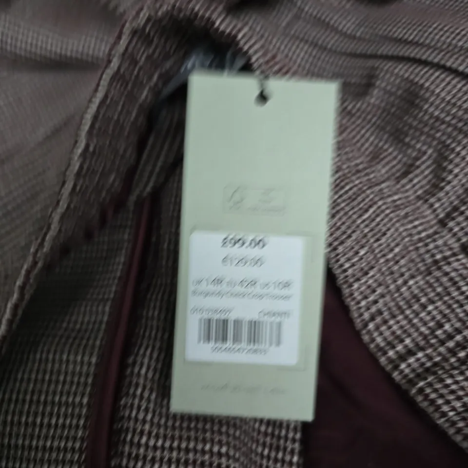 MINT VELVET WOMEN'S CHECK CROP TROUSERS, WIDE-LEG & HIGH-WAISTED - UK 14R