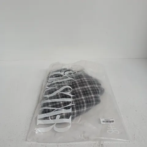 KILLSTAR CHAPEL BLESSING PLAID MIDI SKIRT BLACK/WHITE 4XL