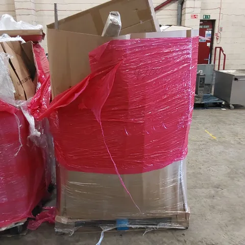 PALLET OF ASSORTED HOUSEHOLD ITEMS AND CONSUMER PRODUCTS. INCLUDES BOXED FURNITURE ETC