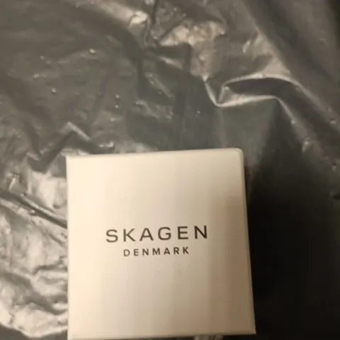 SKAGEN DENMARK WRISTWATCH – BLUE DIAL, STAINLESS STEEL BRACELET (BOXED)