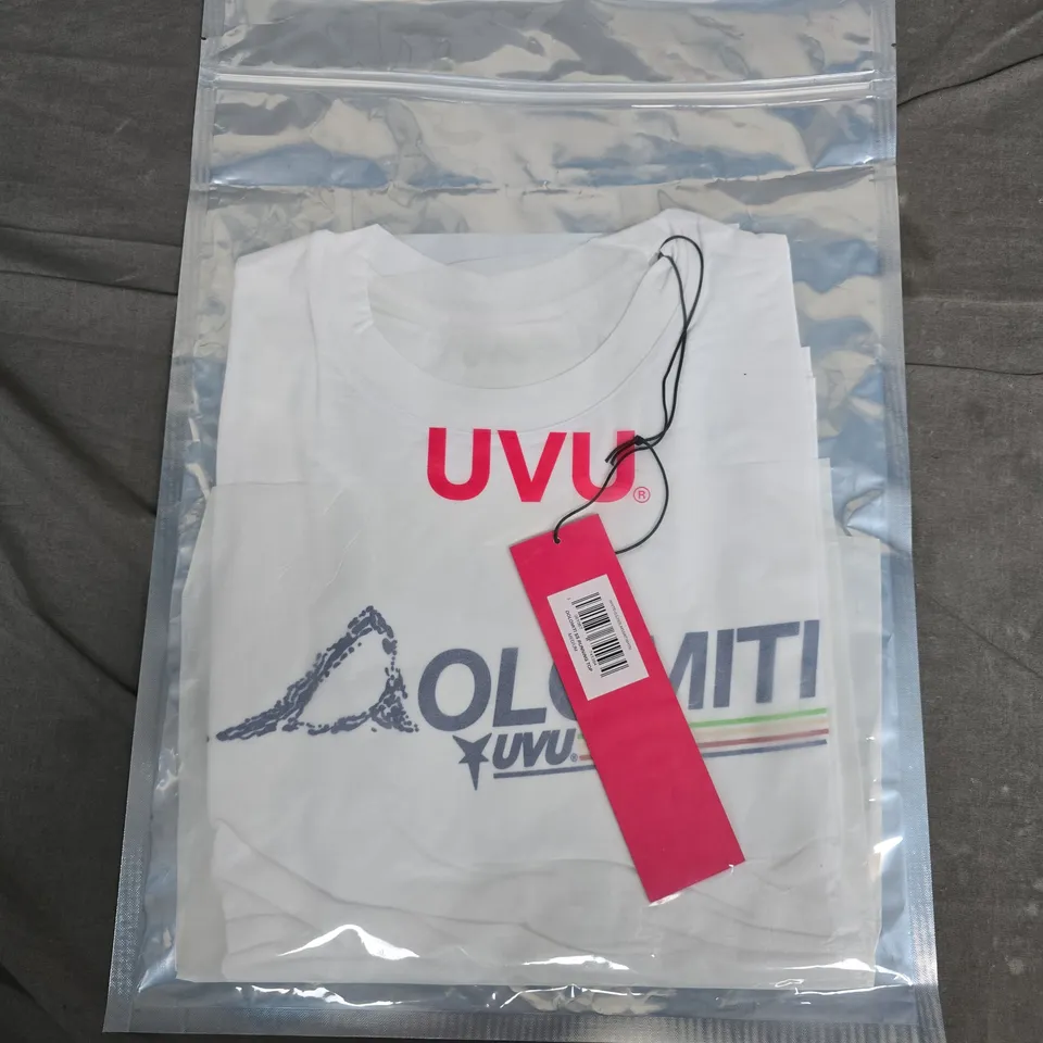 BAGGED UVU DOLOMITI RUNNING TOP – WHITE, SHORT SLEEVE, MEDIUM