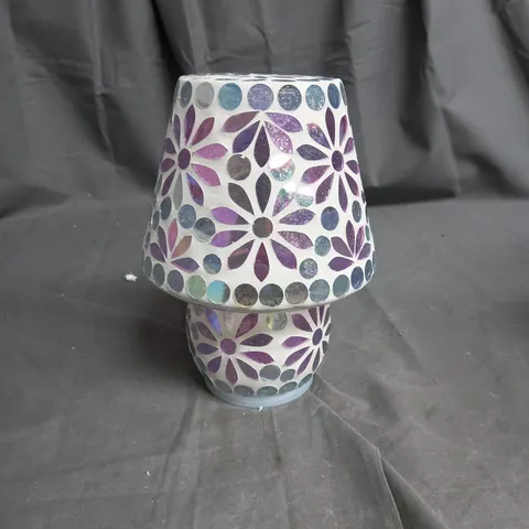 GARDEN REFLECTIONS MOSAIC FLOWER LED TABLE LAMP, PINK