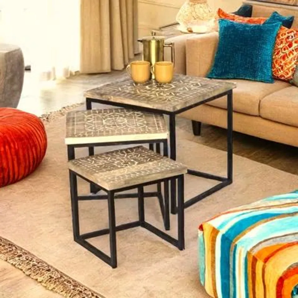 BOXED 3-PIECE LIVING ROOM TABLE SET