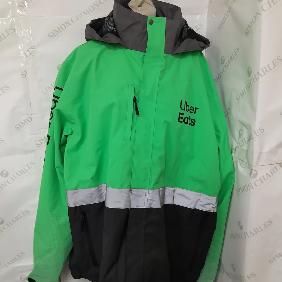 UBER EATS LIME GREEN COAT WITH FLEECE -  2XL