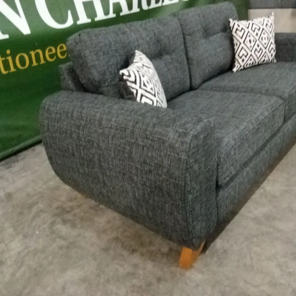 PRENT FABRIC 3 SEATER SOFA - GREY RRP £799