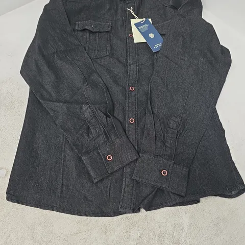 DENIM SHIRT – DARK INDIGO, LONG SLEEVE, SIZE L