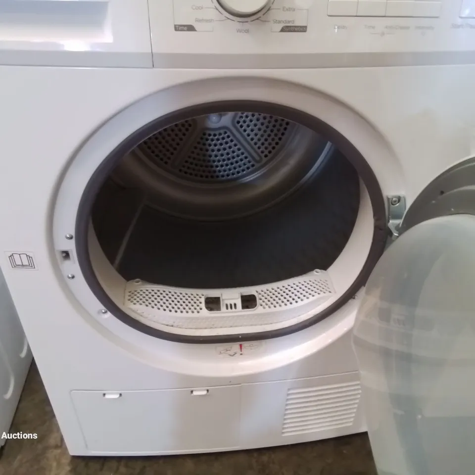 MIDEA MDG09EC80 FREESTANDING CONDENSER TUMBLE DRYER, 8KG, 16 PROGRAMMES, AUTO-DRY, ANTI-CREASE, DELAY START, CHILD LOCK - WHITE [ENERGY CLASS B]