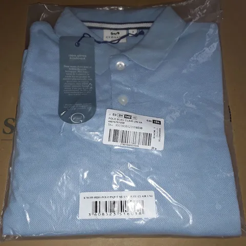 BAGGED CYRILLUS BLUE POLO SHIRT - 8