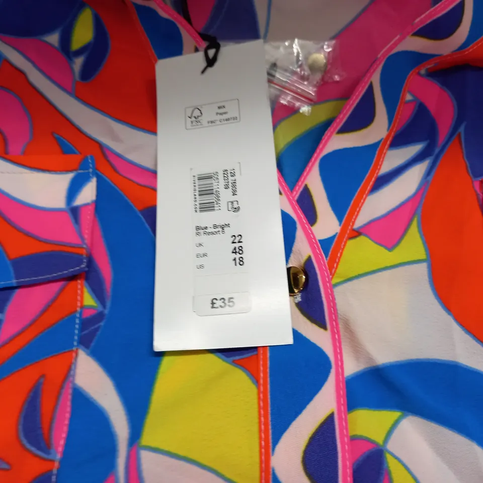 RIVER ISLAND PLUS SHIRT IN MULTI - 22