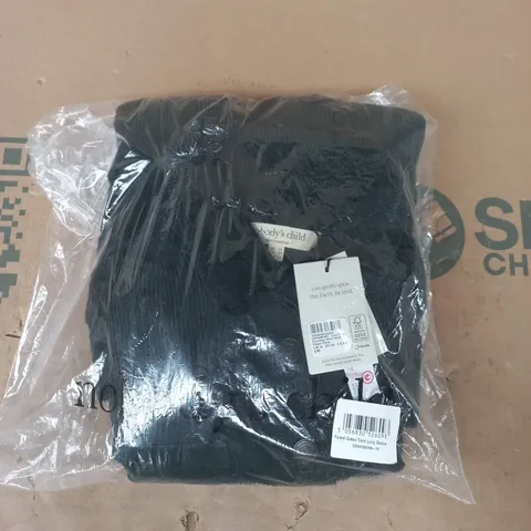 BAGGED NOBODY'S CHILD FINCHLEY MINI SHIRT CORD DRESS IN GREEN SIZE UK 16