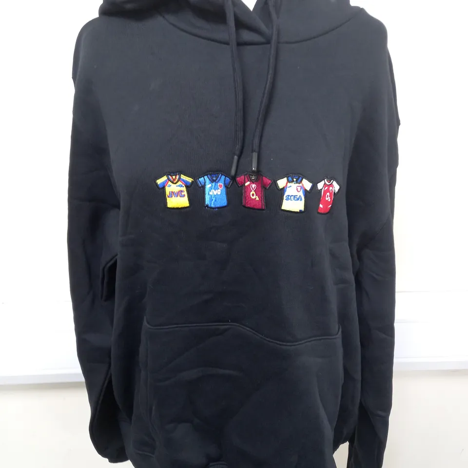 ARSENAL FC BLACK HOODIE SIZE L