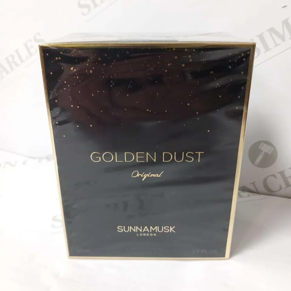 BOXED AND SEALED GOLDEN DUST ORIGINAL SUNNAMUSK LONDON EAU DE PARFUM 50ML