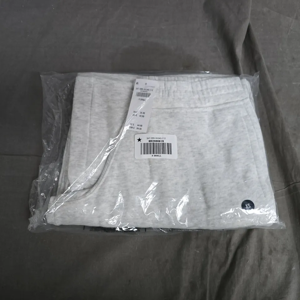 BAGGED HOLLISTER BAGGY WIDE LEG SWEATPANTS HEARTHERED GREY - XS