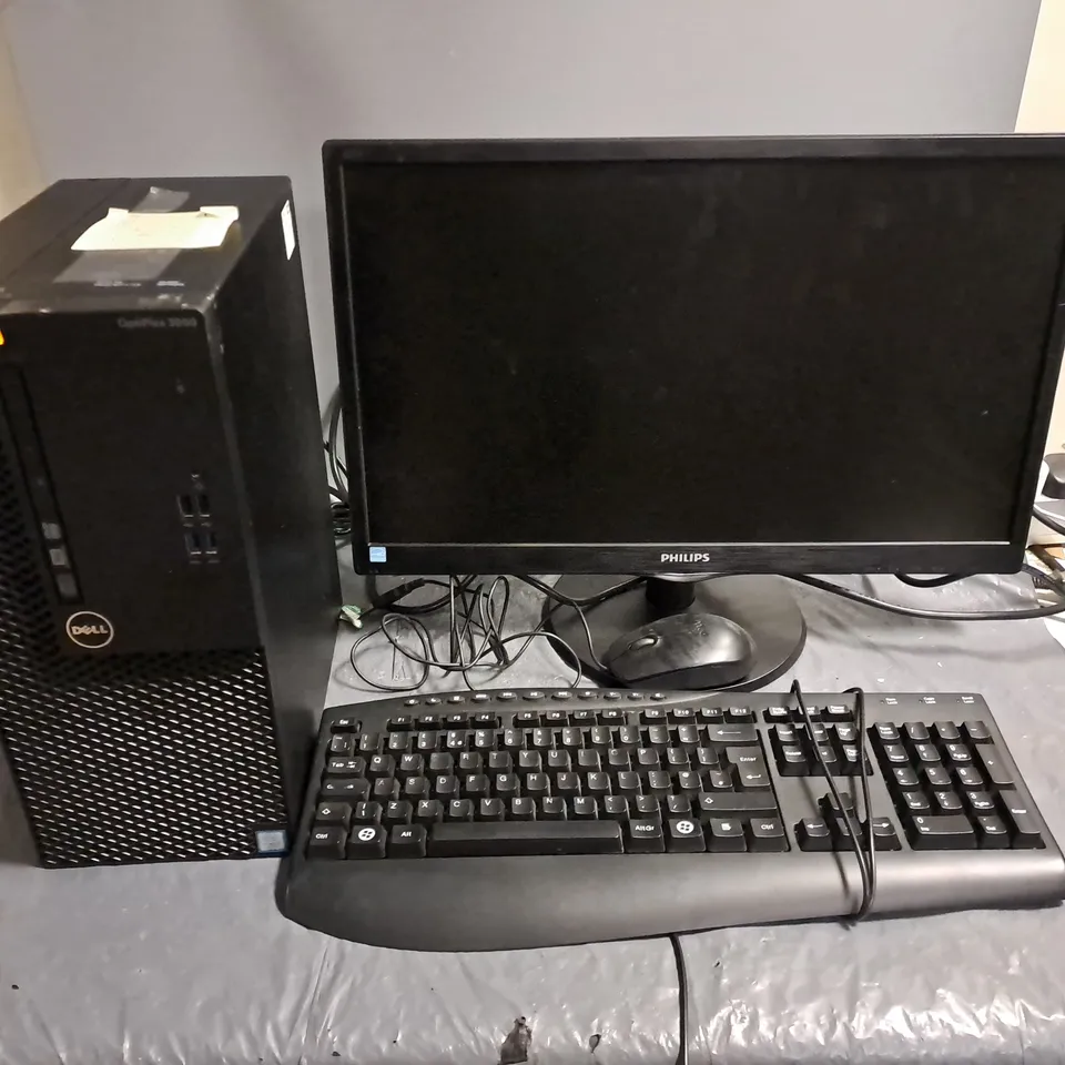 DELL OPTIPLEX 3050 CORE I5 7TH GEN COMPUTER WITH PHILIPD MONITOR, KEYBOARD AND MOUSE