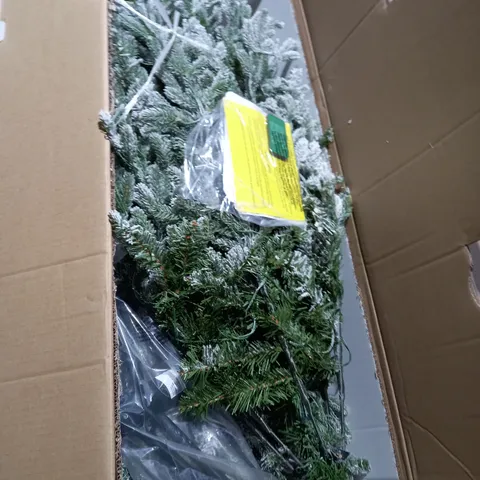 SANTA'S BEST 116 FUNCTION PRE-LIT GUMDROP AUBURN CHRISTMAS TREE - 7FT, SNOW KISSED