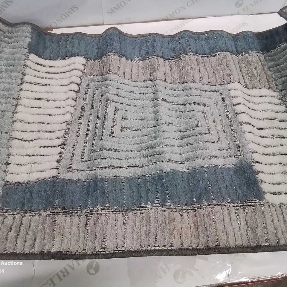 BRAND NEW PACO HOME 850 STILO 60X100CM BLUE/GREY RUG