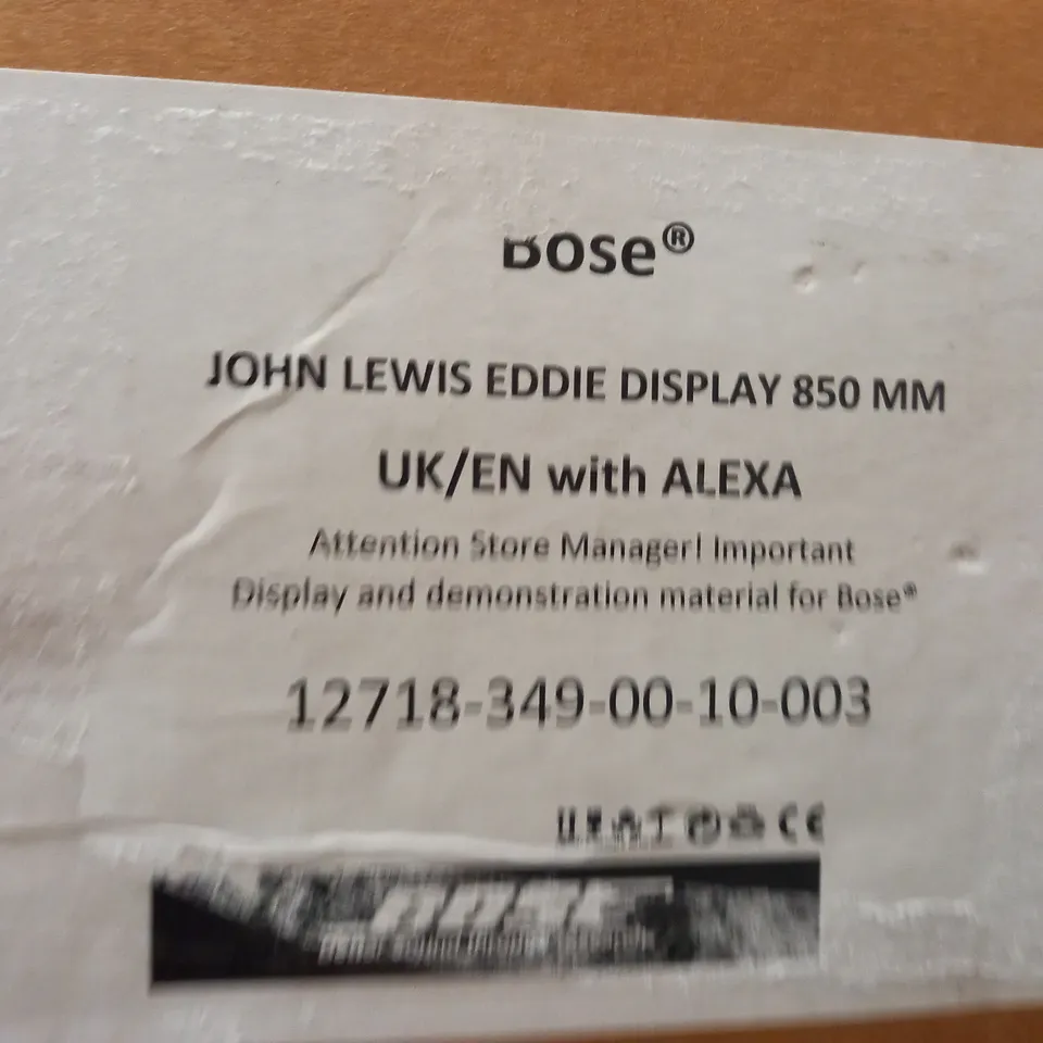 BOSE EDDIE DISPLAY UNIT UK/EN WITH ALEXA - 850MM  / COLLECTION ONLY
