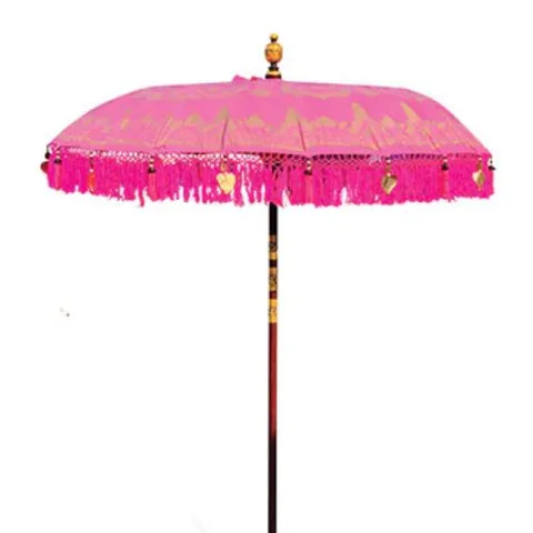 BRAND NEW BOXED HOMES DIRECT 365 PINK AND GOLD BALI PARASOL UMBRELLA