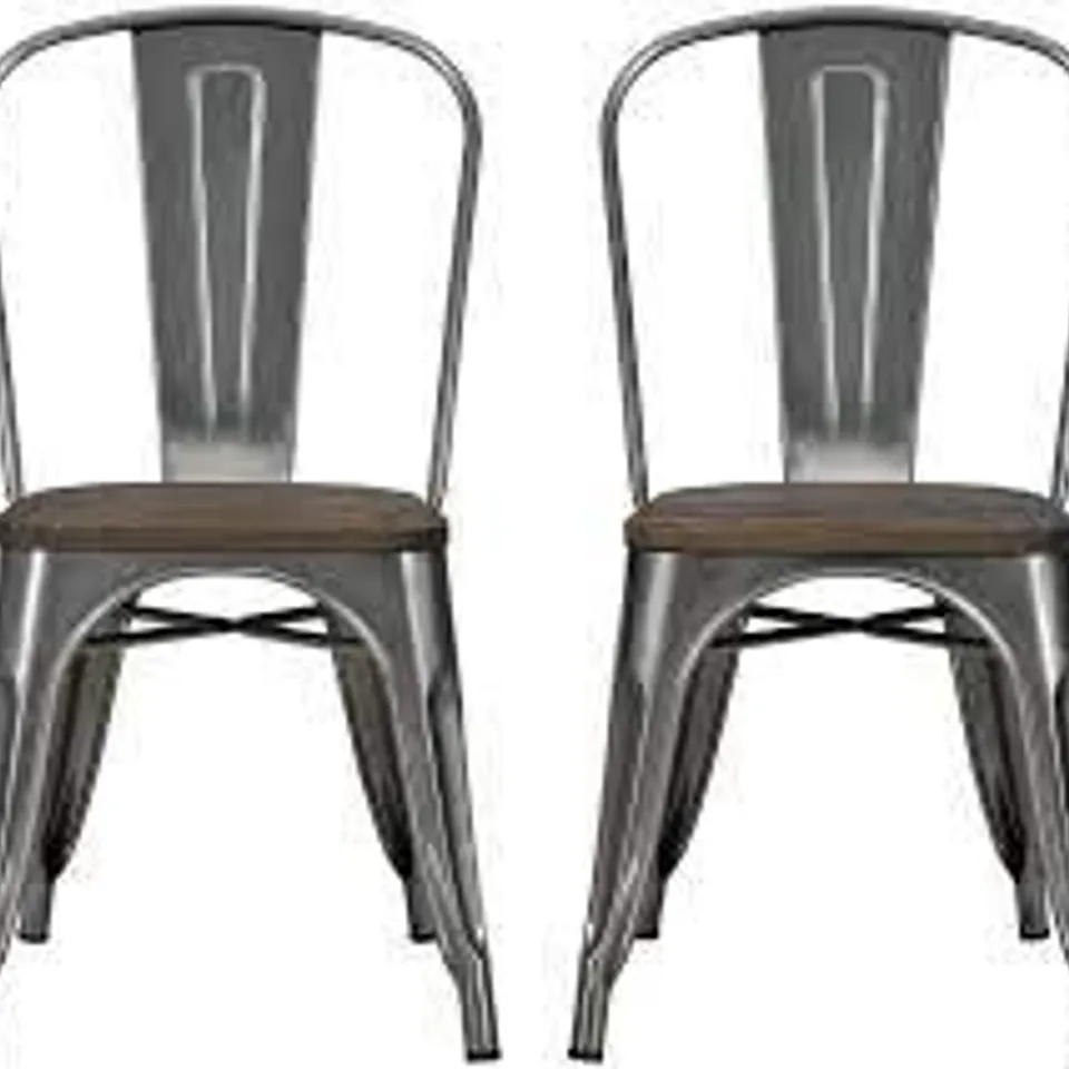 BOXED SET OF BROWN GRAFTON METAL CHAIRS RRP £149.99