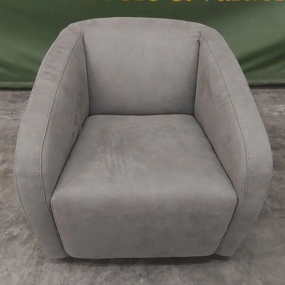 QUALITY DESIGNER ITALIAN MADE CARLOTTA SWIVELLING CHAIR - STONE GREY