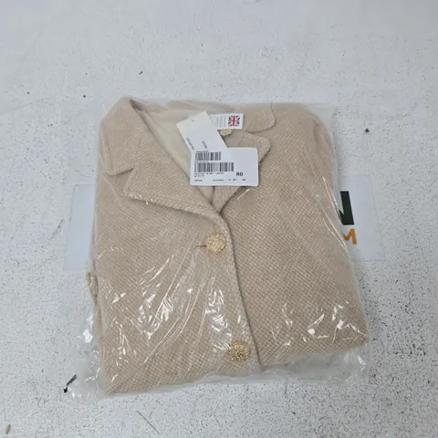BAGGED HELENE BERMAN BEIGE JACKET SIZE 18