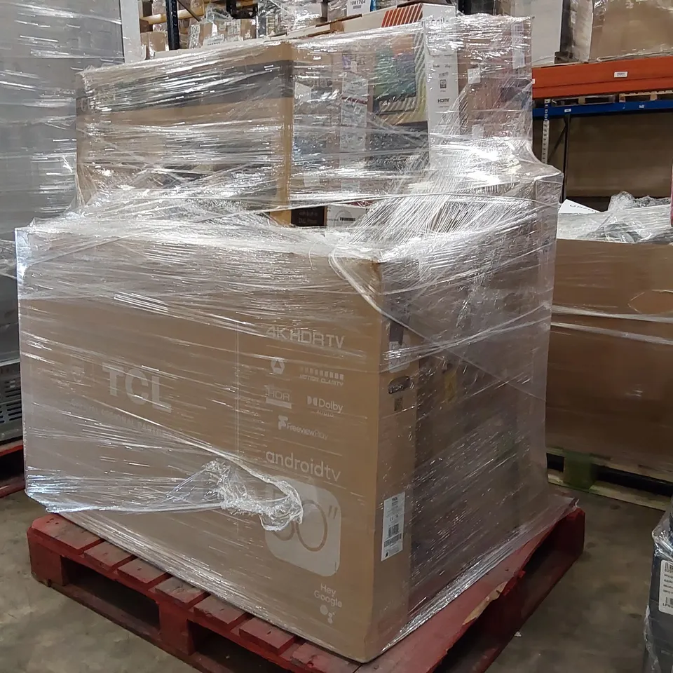 PALLET OF APPROXIMATELY 14 UNPROCESSED RAW RETURN TELEVISIONS TO INCLUDE;