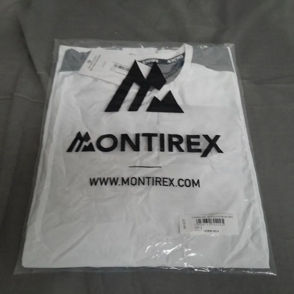 BAGGED MONTIREX CHARGE TEE IN WHITE - L